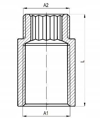 Przedłużka mosiężna 1/2" x 40mm DN15 Przedłużka mosiężna 1/2" x 40mm DN15