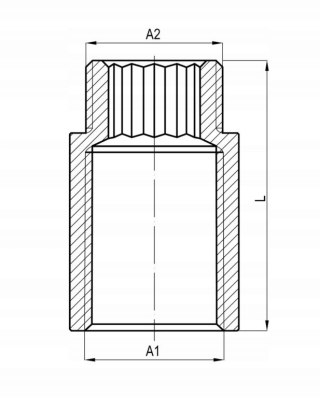 Przedłużka mosiężna 1/2" x 50 mm