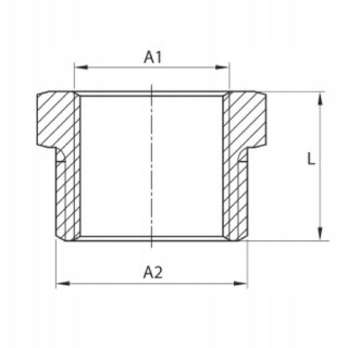 Redukcja mosiężna GZ 1" x GW 1/2"