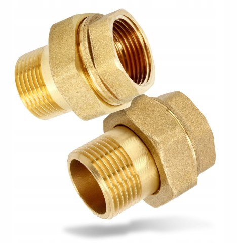 Śrubunek mosiężny prosty docier stożek 1 1/4" DN32 5/4" Śrubunek mosiężny prosty docier stożek 1 1/4" DN32 5/4"
