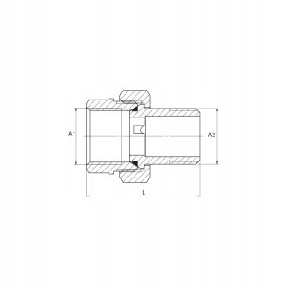 Śrubunek mosiężny prosty oring 1 1/4" DN32 5/4" z uszczelką