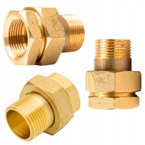 Śrubunek mosiężny prosty oring 1/2'' DN15 z uszczelką Śrubunek mosiężny prosty oring 1/2'' DN15 z uszczelką