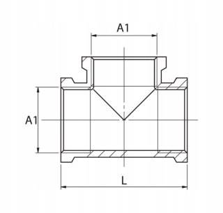 Trójnik mosiężny 3/8" DN10