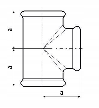 Trójnik żeliwo ocynkowane 3/4" DN20