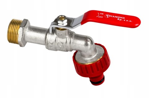Zawór kran ogrodowy, czerpalny 1/2" DN15 z dławikiem i szybkozłączką mocny Zawór kran ogrodowy, czerpalny 1/2" DN15 z dławikiem i szybkozłączką mocny