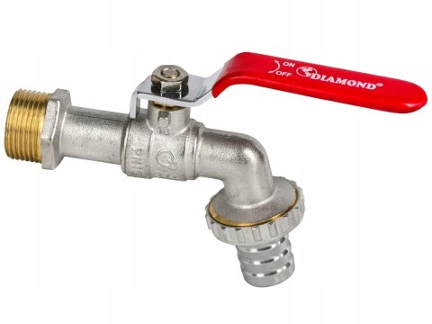 Zawór kulowy mini kran ogrodowy, czerpalny 1/2" DN15 z dławikiem mocny Zawór kulowy mini kran ogrodowy, czerpalny 1/2" DN15 z dławikiem mocny