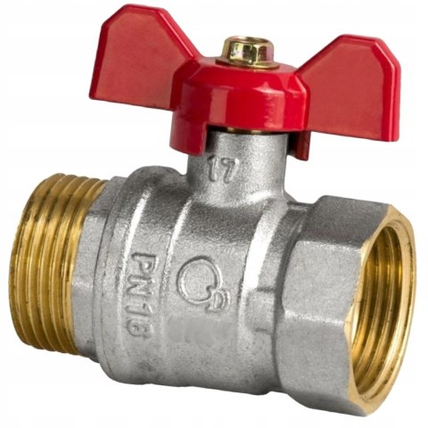 Zawór kurek kulowy 1/2'' DN15 WZ z dławikiem i motylkiem mocny Zawór kurek kulowy 1/2'' DN15 WZ z dławikiem i motylkiem mocny