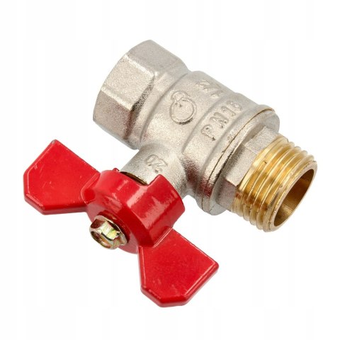 Zawór kurek kulowy 1/2'' DN15 WZ z dławikiem i motylkiem mocny Zawór kurek kulowy 1/2'' DN15 WZ z dławikiem i motylkiem mocny