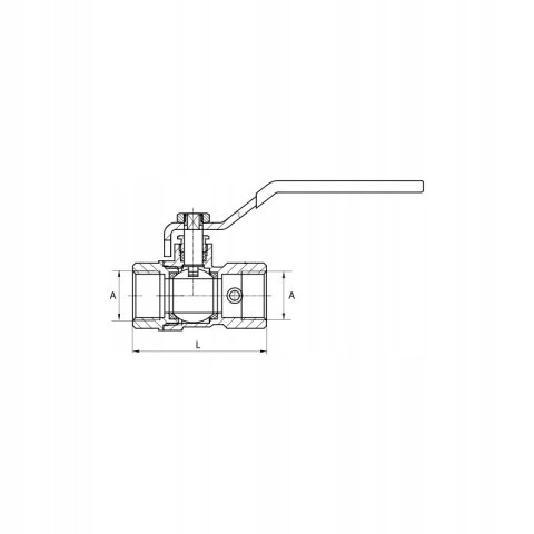 Zawór kurek kulowy 1/2'' DN15 z rączką i dławikiem mocny Zawór kurek kulowy 1/2'' DN15 z rączką i dławikiem mocny