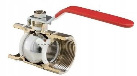 Zawór kurek kulowy 3/4'' DN20 z rączką i dławicą mocny Zawór kurek kulowy 3/4'' DN20 z rączką i dławicą mocny