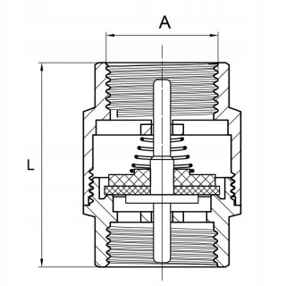 Zawór zwrotny 1/2" DN15