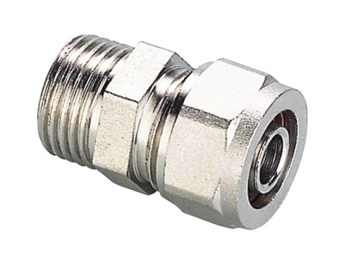 Złączka łącznik mosiądz skręcany do pex 16 x 1/2" GZ Złączka łącznik mosiądz skręcany do pex 16 x 1/2" GZ