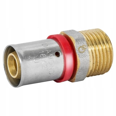 Złączka nypel łącznik zapras do pex 16 x 1/2" GZ Złączka nypel łącznik zapras do pex 16 x 1/2" GZ
