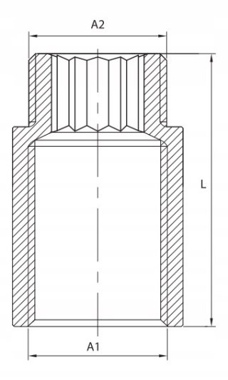 Przedłużka mosiężna 3/4" x 25mm