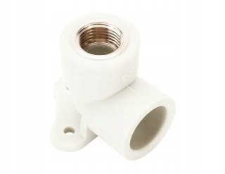 Kolanko PP z uszami, naściennie do zgrzewania 20mm/1/2" gwint wewnętrzny