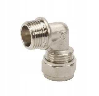 Kolanko mosiężne nyplowe skręcane do pex 16 x 3/4" GZ