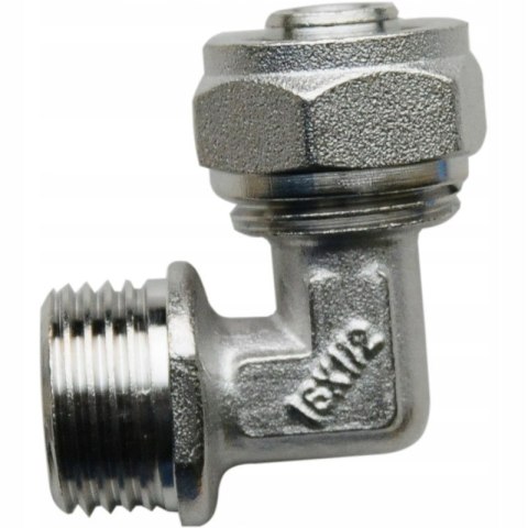 Kolanko mosiężne nyplowe skręcane do pex 20 x 3/4" GZ Kolanko mosiężne nyplowe skręcane do pex 20 x 3/4" GZ