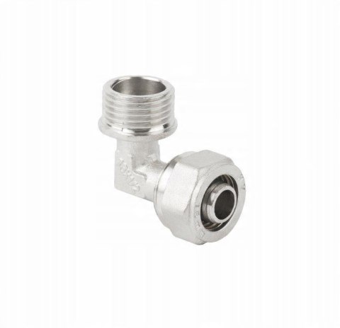 Kolanko mosiężne nyplowe skręcane do pex 20 x 3/4" GZ Kolanko mosiężne nyplowe skręcane do pex 20 x 3/4" GZ