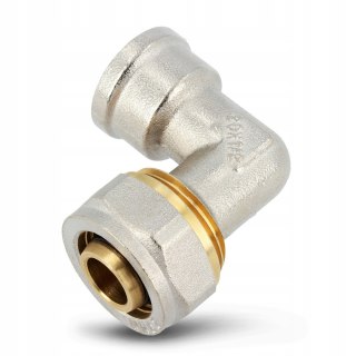Kolanko mosiężne skręcane do pex 20 x 1/2" GW