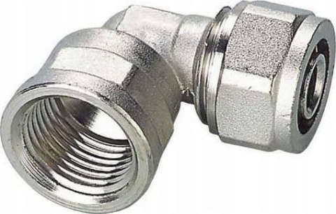 Kolanko mosiężne skręcane do pex 20 x 1/2" GW Kolanko mosiężne skręcane do pex 20 x 1/2" GW