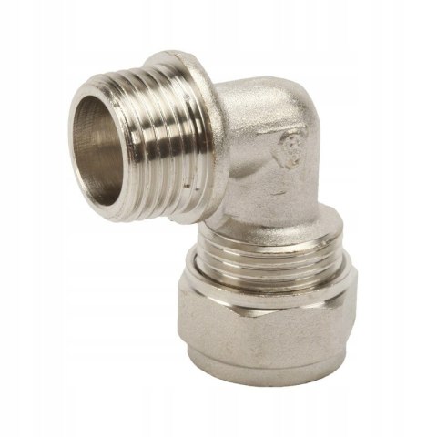 Kolanko mosiężne skręcane do pex 20 x 1/2" GW Kolanko mosiężne skręcane do pex 20 x 1/2" GW