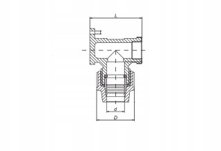 Kolanko naścienne PE 20x1/2" GW Unidelta