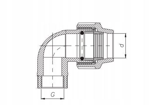 Kolano PE 20mm x 1/2" Gwint wewnętrzny Unidelta Kolano PE 20mm x 1/2" Gwint wewnętrzny Unidelta