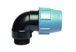 Kolano PE 20mm x 1/2" Gwint zewnętrzny Unidelta
