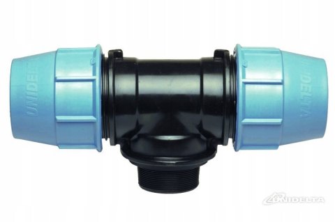 Trójnik PE 25mm x GZ 1/2" x 25mm Unidelta Trójnik PE 25mm x GZ 1/2" x 25mm Unidelta