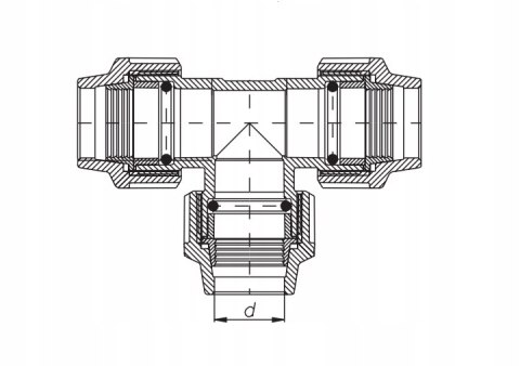 Trójnik PE Unidelta 20 mm Trójnik PE Unidelta 20 mm