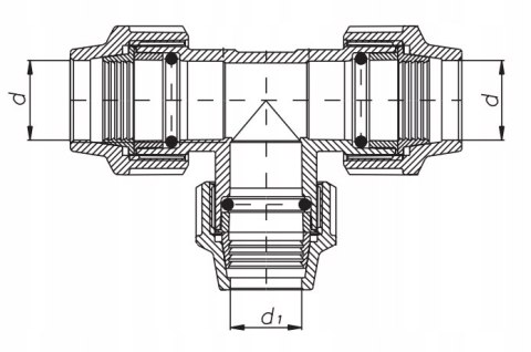 Trójnik redukcyjny PE Unidelta 25 x 20 x 25 mm Trójnik redukcyjny PE Unidelta 25 x 20 x 25 mm