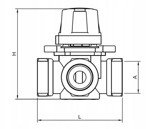 Zawór regulacyjny 3-drogowy 3/4" DN20 Zawór regulacyjny 3-drogowy 3/4" DN20