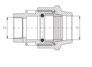 Złączka Unidelta 20mm x3/4" gwint wewnętrzny