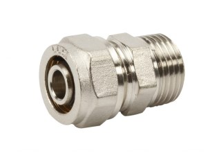 Złączka łącznik mosiądz skręcany do pex 20 x 3/4" GZ