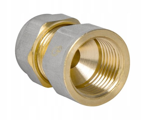 Złączka łącznik mufa mosiądz skręcany do pex 20 x 3/4" GW