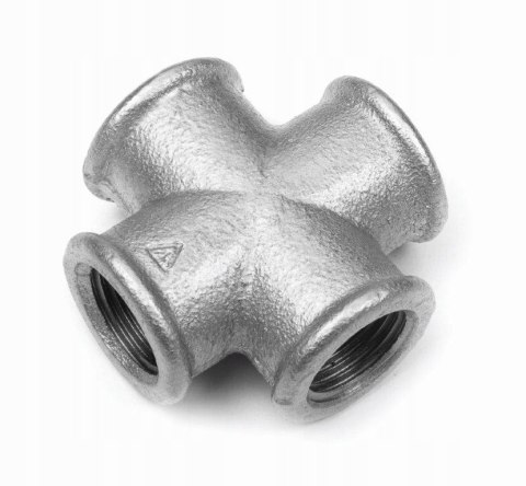 Czwórnik żeliwny ocynkowany Diamond 1/2" DN15 Czwórnik żeliwny ocynkowany Diamond 1/2" DN15