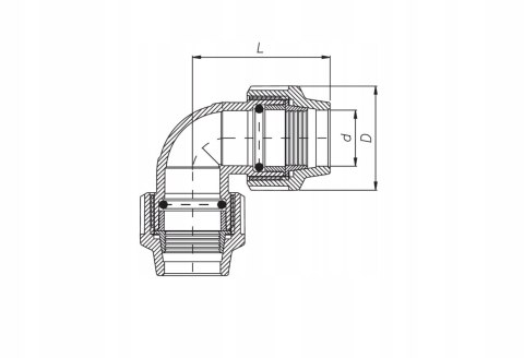 Kolanko PE Unidelta 32 mm 90st Kolanko PE Unidelta 32 mm 90st