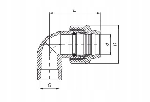 Kolano PE 32mm x 1 1/4" Gwint wewnętrzny Unidelta Kolano PE 32mm x 1 1/4" Gwint wewnętrzny Unidelta