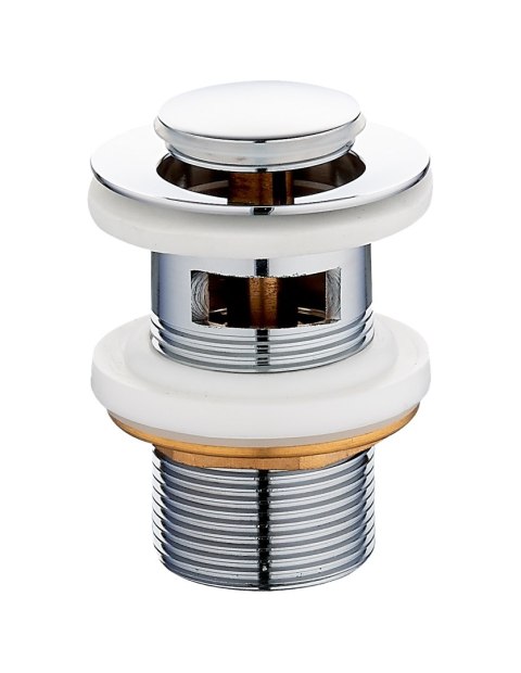 Korek z przelewem klik-klak okrągły Batmix srebrny 1 1/4" Korek z przelewem klik-klak okrągły Batmix srebrny 1 1/4"