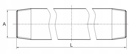 Króciec sztucer łącznik złączka ocynk 1/2" x 120mm Króciec sztucer łącznik złączka ocynk 1/2" x 120mm