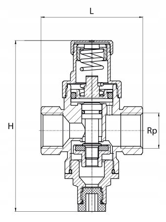 Mini-reduktor ciśnienia wody 1/2" DN15