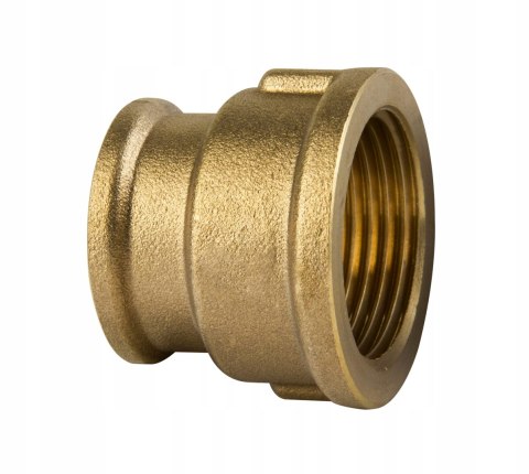 Mufa mosiężna redukcyjna 1/2" x 3/8" GW/GW Mufa mosiężna redukcyjna 1/2" x 3/8" GW/GW