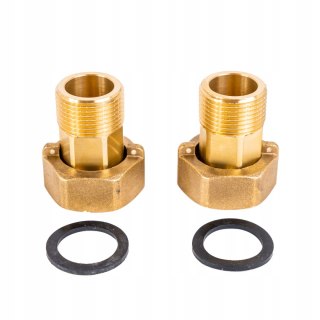PÓŁŚRUBUNEK DO WODOMIERZA 3/4'' x 1" 1kpl (2szt) z uszczelkami