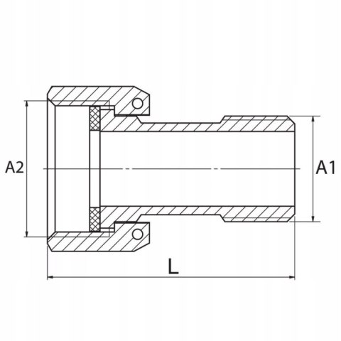 PÓŁŚRUBUNEK DO WODOMIERZA 3/4'' x 1" 1kpl (2szt) z uszczelkami PÓŁŚRUBUNEK DO WODOMIERZA 3/4'' x 1" 1kpl (2szt) z uszczelkami