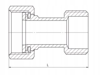 Półśrubunek mosiężny prosty 1" x 1" DN25