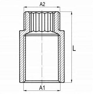 Przedłużka mosiężna 1" x 25mm DN25