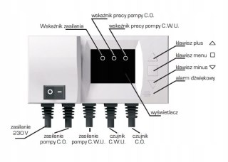STEROWNIK POMPY C.O. oraz C.W.U. LED DIAMOND ST-03 (CS-08)