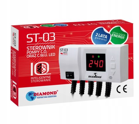 STEROWNIK POMPY C.O. oraz C.W.U. LED DIAMOND ST-03 (CS-08)