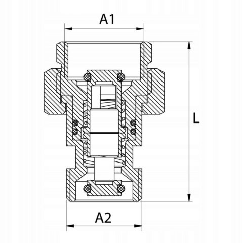Śrubunek do naczynia wzbiorczego z zaworami zwrotnymi 3/4" DN20 Śrubunek do naczynia wzbiorczego z zaworami zwrotnymi 3/4" DN20