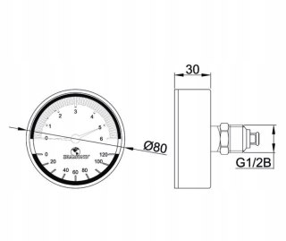 Termomanometr Diamond Typ420 gwint tylny 1/2"